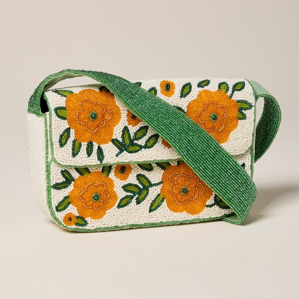 Francesca’s Floral Beaded Bag